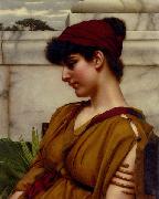 John William Godward A Classical Beauty In Profile oil painting on canvas
